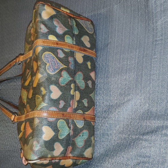 Dooney & Bourke scribble heart purse with RARE Rainbow zipper - Picture 7 of 8